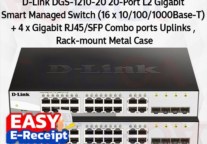 ภาพสินค้า D-Link DGS-1210-20 | Smart Managed Switch 20-Port Gigabit + SFP | ของแท้ ประกันศูนย์ ร้าน 108OA Online Shop