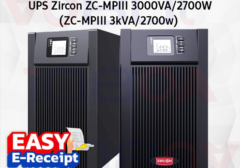 ภาพสินค้า Zircon ใหม่ ZC-UDC ZC-MPIII 3000VA 2700W UPS True Online เครื่องสำรองไฟ ประกันศูนย์ไทย 2 ปี Onsite ร้าน 108OA Online Shop
