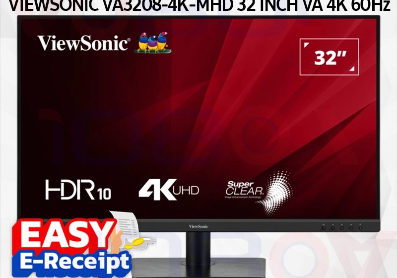 ภาพสินค้า ViewSonic VA3208-4K-MHD จอมอนิเตอร์ 4K 31.5″ 60Hz ด้านหน้า VA Panel พร้อมลำโพงในตัว ประกันศูนย์ ร้าน 108OA Online Shop