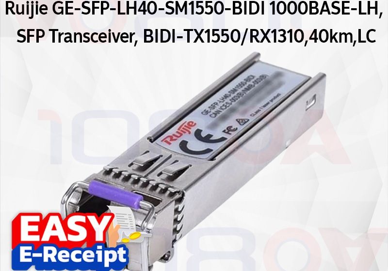 ภาพสินค้า Ruijie Reyee GE-SFP-LH40-SM1550-BIDI | SFP BiDi 1G SM 40KM ของแท้ ประกันศูนย์ 3 ปี By 108OA ร้าน 108OA Online Shop