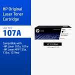 ภาพสินค้า ตลับหมึกHP 107A หมึกปริ้นเตอร์เลเซอร์ สีดำ Original LaserJet Toner Cartridge HP แท้