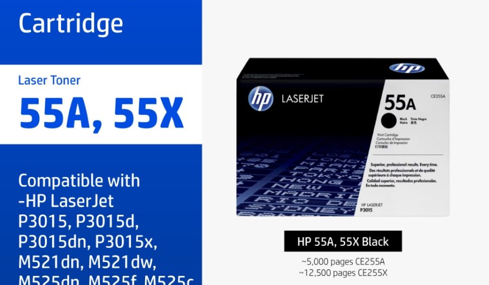 ภาพสินค้า HP 55A / 55X Black Original LaserJet Toner Cartridge | ตลับหมึกเลเซอร์สีดำ HP แท้