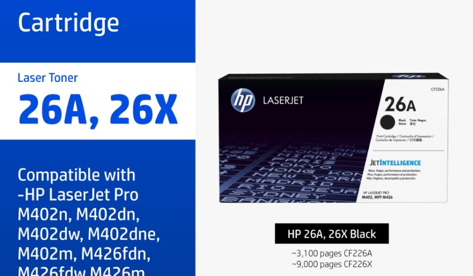 ภาพสินค้า HP 26A / 26X Original LaserJet Toner Cartridge | ตลับหมึกเลเซอร์สีดำ HP แท้
