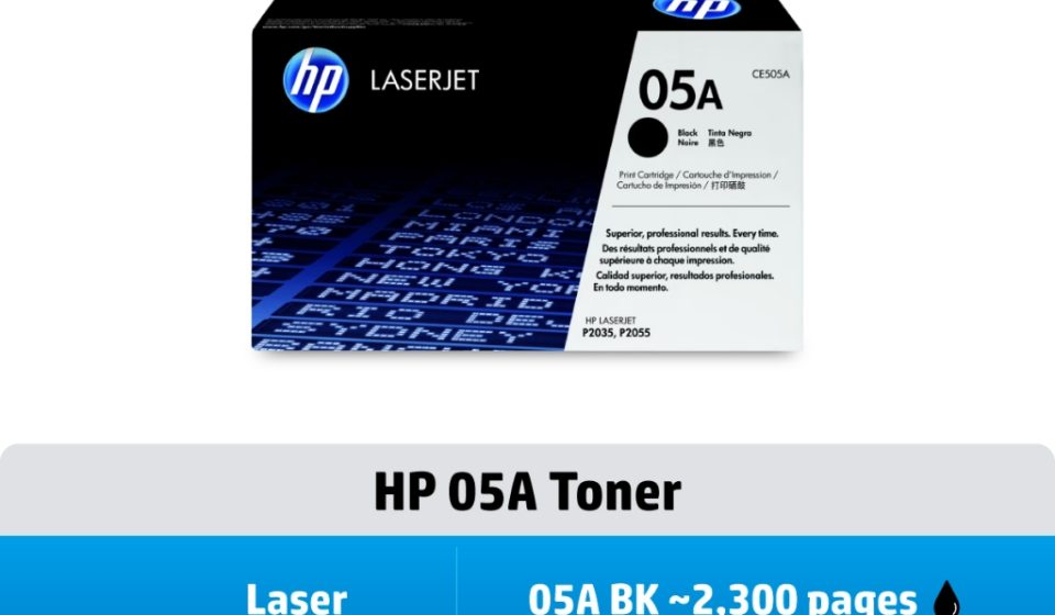 ภาพสินค้า HP 05A Black Original LaserJet Toner Cartridge SKU : CE505A | ตลับหมึกเลเซอร์ดำ HP แท้