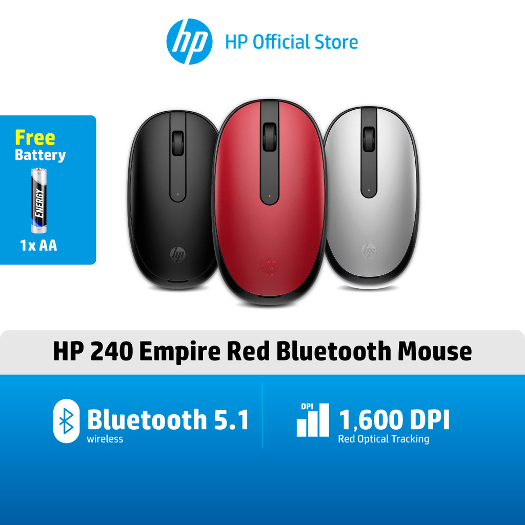 HP 240 BT Mouse A/P เมาส์ไร้สาย HP Flagship Store