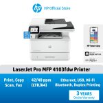ภาพสินค้า HP LaserJet Pro MFP 4103fdw/4103fdn Printer HP แท้