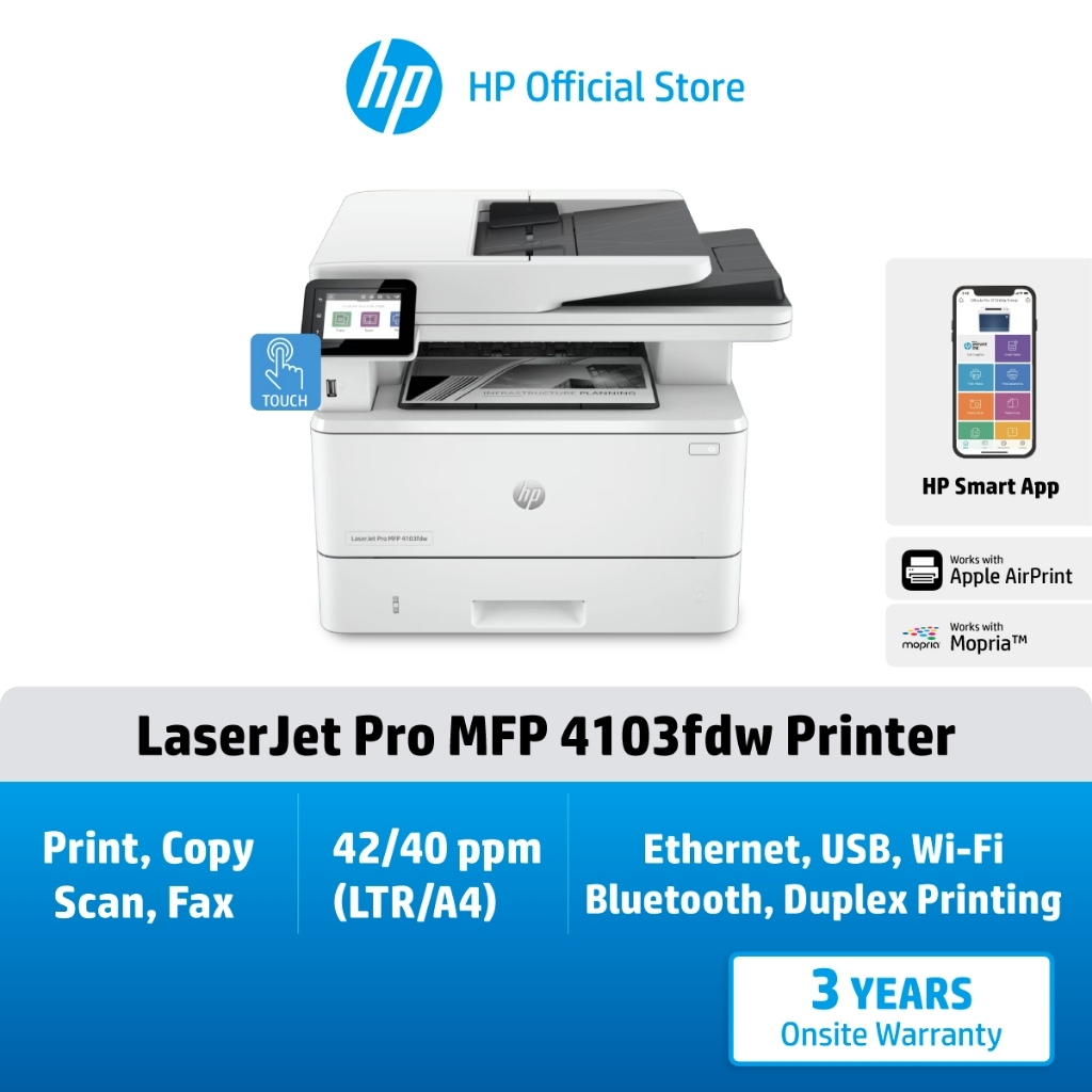 HP LaserJet Pro MFP 4103fdw/4103fdn Printer HP Flagship Store