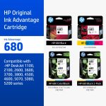 ภาพสินค้า ตลับหมึก HP 680 Black/Tri-Color Original Ink Advantage Cartridge HP แท้