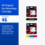 ภาพสินค้า HP 46 Black/Tri-Color (ตลับหมึกสี/สีดำ) Original Ink Advantage Cartridge HP แท้