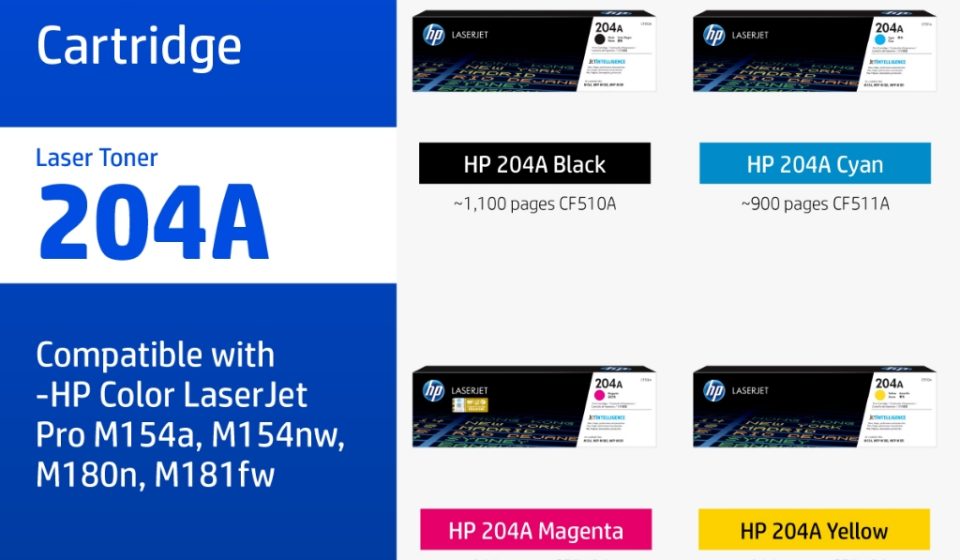 ภาพสินค้า ตลับหมึกHP 204A | หมึกปริ้นเตอร์เลเซอร์ สี / สีดำ Original LaserJet Toner Cartridge HP แท้