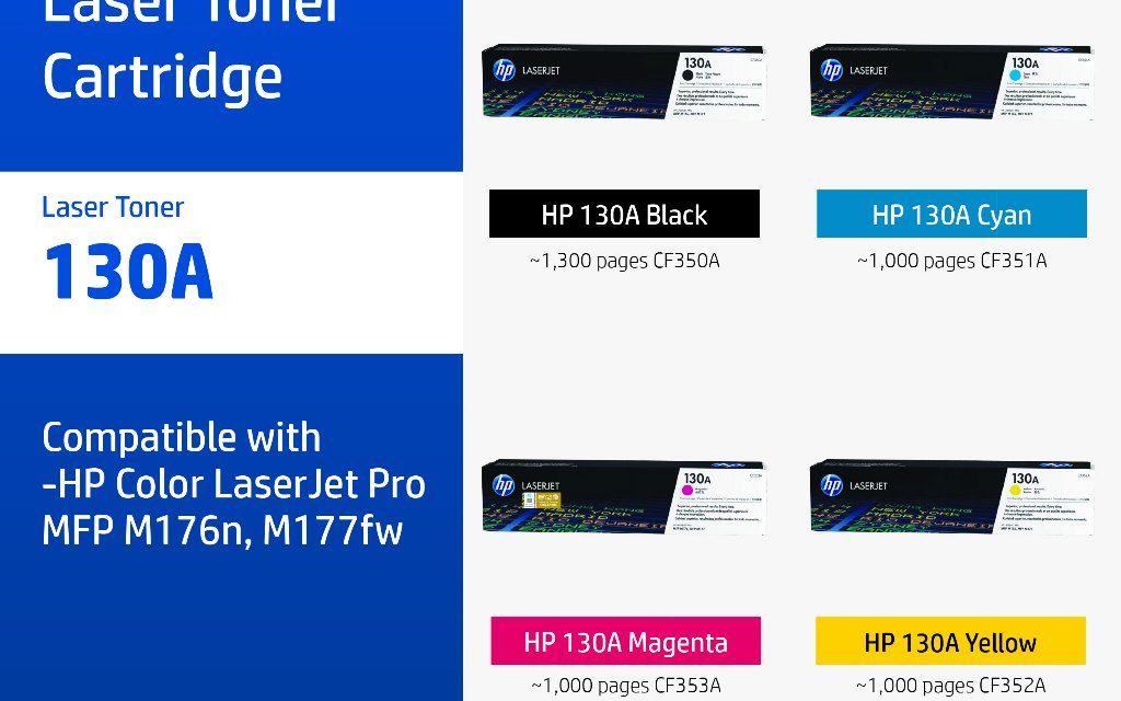 ภาพสินค้า HP 130A | หมึกปริ้นเตอร์เลเซอร์ สี / สีดำ Original LaserJet Toner Cartridge HP แท้