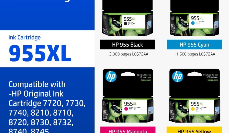 ภาพสินค้า ตลับหมึกHP 955XL Black/Tri-Color ( สีดำ / สี ) Original Ink Advantage Cartridge HP แท้