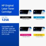 ภาพสินค้า ตลับหมึกHP 125A | หมึกปริ้นเตอร์เลเซอร์ สี / สีดำ Original LaserJet Toner Cartridge HP แท้