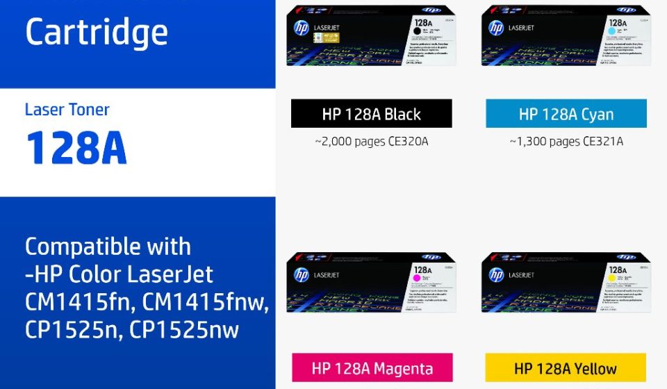 ภาพสินค้า ตลับหมึกHP 128A | หมึกปริ้นเตอร์เลเซอร์ สี / สีดำ Original LaserJet Toner Cartridge HP แท้