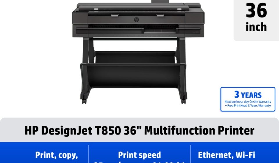 ภาพสินค้า HP DesignJet T850 36-inch Large Format Plotter Printer HP แท้
