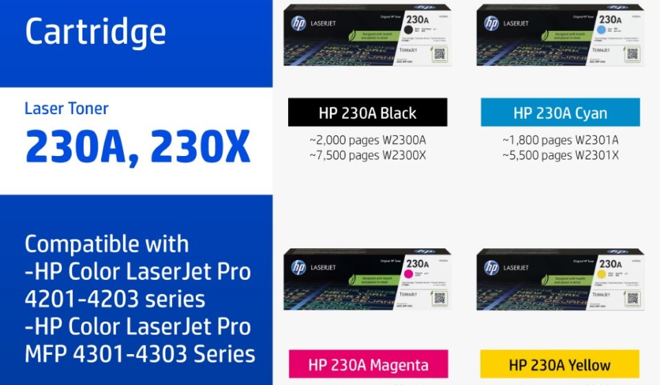 ภาพสินค้า HP 230A / 230X Original LaserJet Toner Cartridge | ตลับหมึกเลเซอร์ สี / สีดำ HP แท้