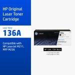 ภาพสินค้า ตลับหมึกHP 136A / 136X | หมึกปริ้นเตอร์เลเซอร์ สีดำ Original LaserJet Toner Cartridge HP แท้