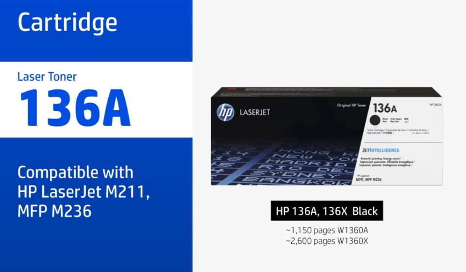 ภาพสินค้า ตลับหมึกHP 136A / 136X | หมึกปริ้นเตอร์เลเซอร์ สีดำ Original LaserJet Toner Cartridge HP แท้