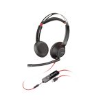 ภาพสินค้า Poly Blackwire 5220 Stereo USB-C Headset +3.5mm Plug +USB-C/A Adapter HP แท้