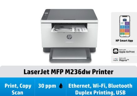 ภาพสินค้า HP Printers LaserJet MFP M236dw (Only Black) เครื่องพิมพ์เลเซอร์เฉพาะหมึกสีดำ HP แท้