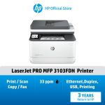ภาพสินค้า HP LaserJet Pro เครื่องปริ้น รุ่น MFP ( 3103FDN / 3103FDW ) Printer HP แท้