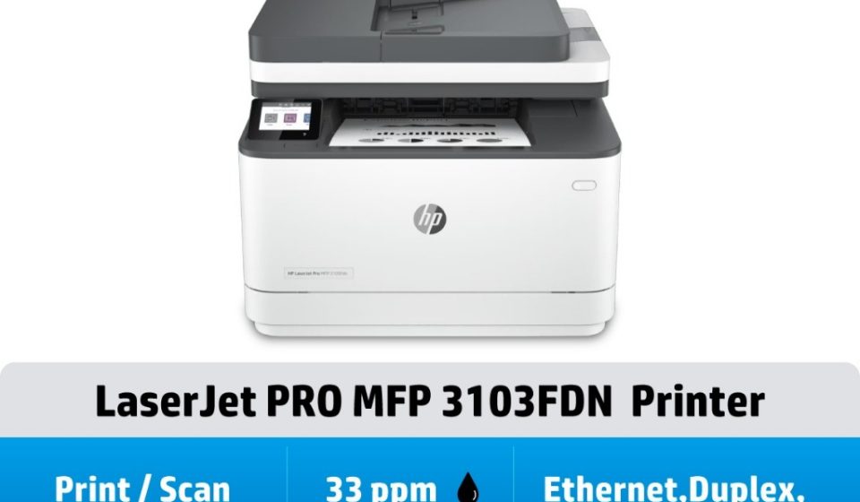 ภาพสินค้า HP LaserJet Pro เครื่องปริ้น รุ่น MFP ( 3103FDN / 3103FDW ) Printer HP แท้