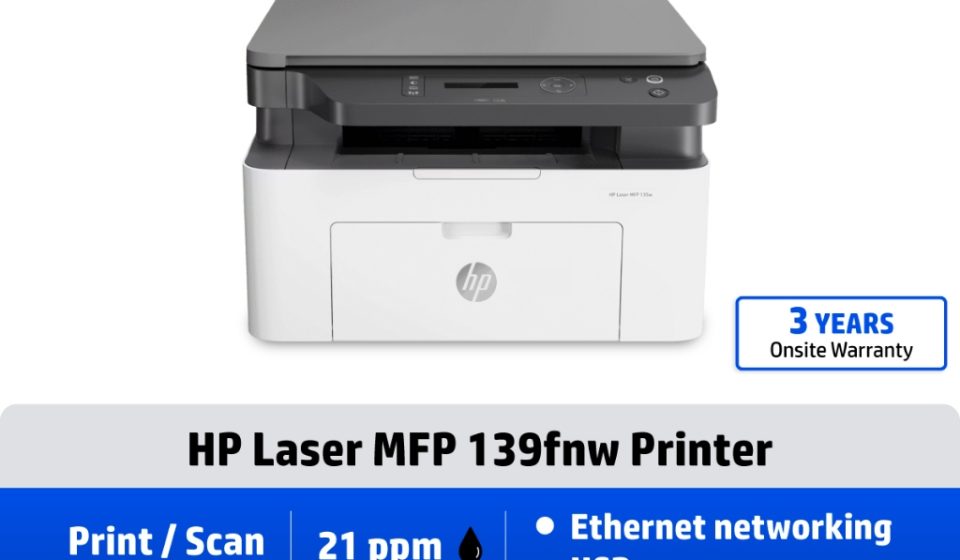 ภาพสินค้า HP LaserJet MFP 136A / 136W / 137fnw / 139fnw | เครื่องปริ้นเลเซอร์ | Print Copy Scan | หมึก 136A | Wi-Fi USB HP แท้