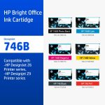 ภาพสินค้า HP 746B Black/Tri-Color (ตลับหมึกสี/สีดำ) DesignJet Ink Cartridge HP แท้