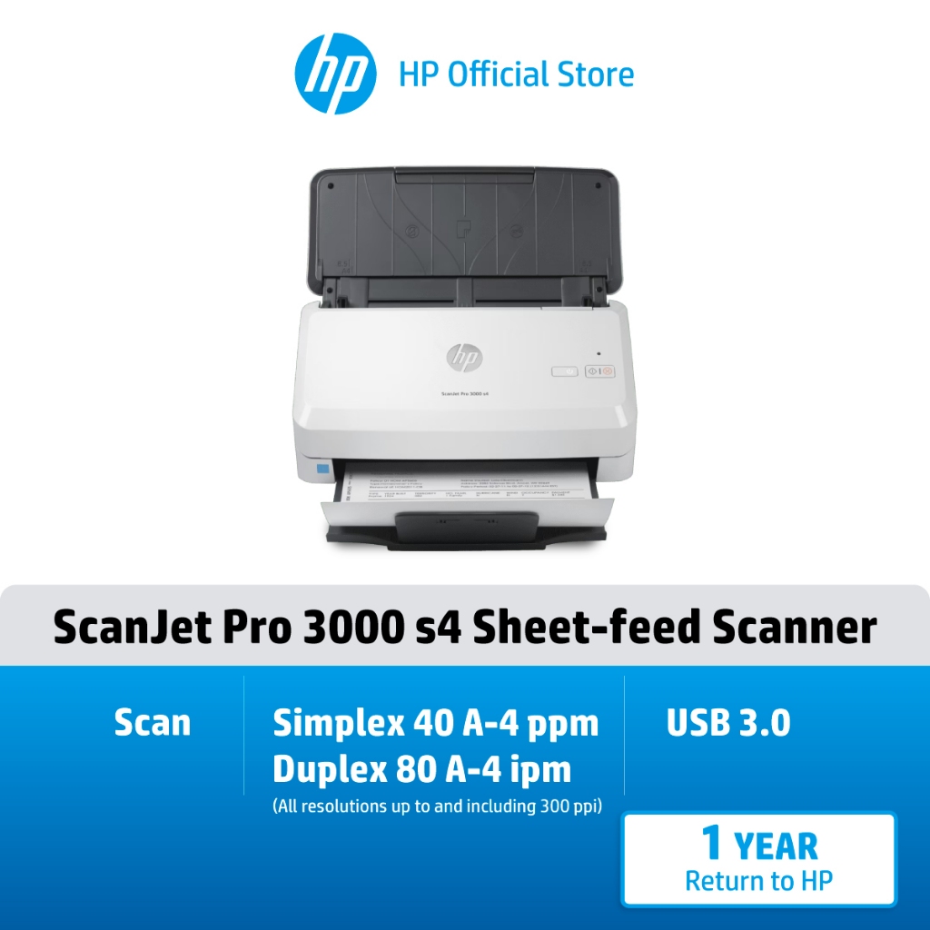 HP ScanJet Pro 2000 s2/Pro 3000 s4 Sheet-feed Scanner เครื่องสแกนเนอร์ HP Flagship Store