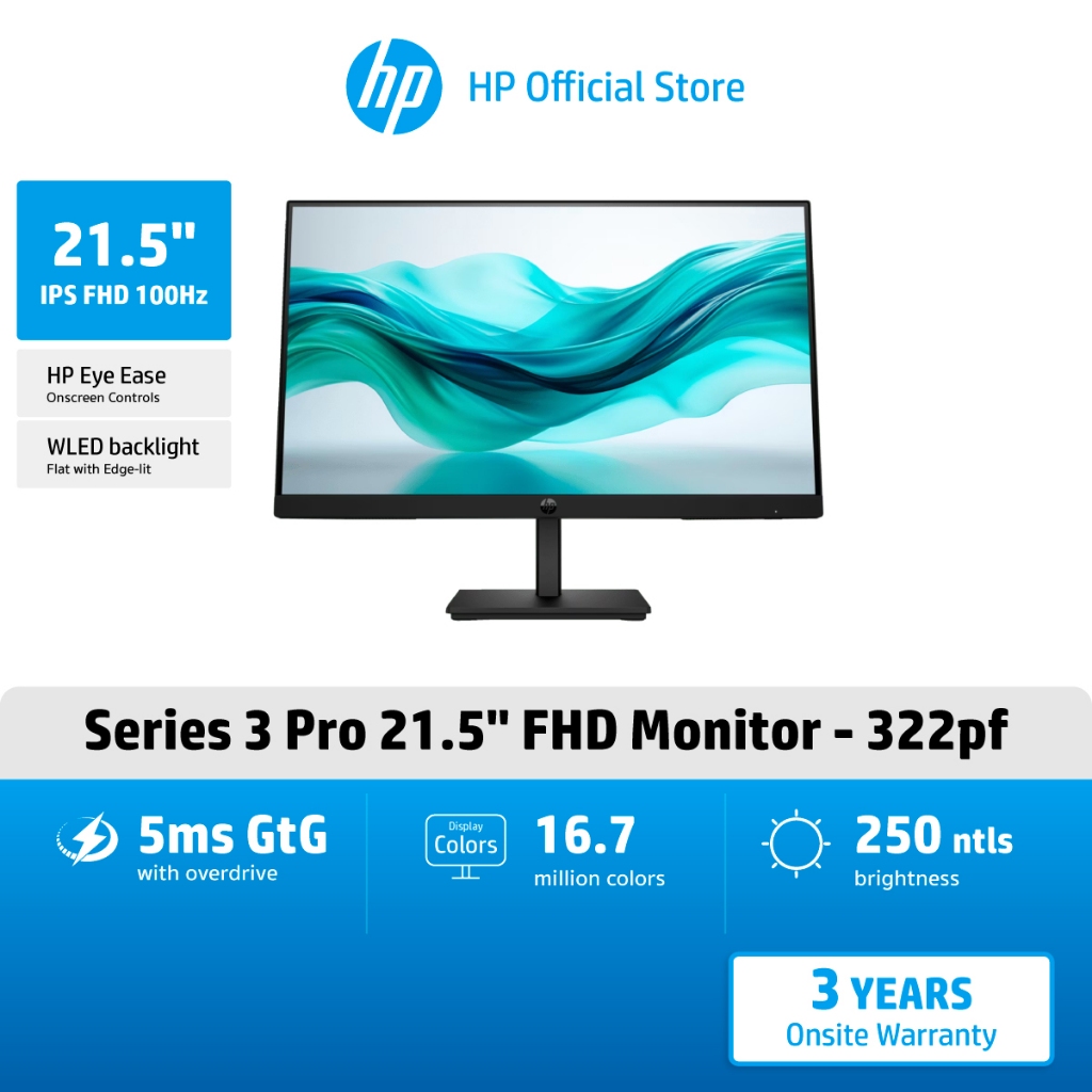 HP Monitor Series 3 Pro FHD 21" 24" 27" HP Flagship Store
