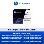 ภาพสินค้า ตลับหมึกHP 81A | หมึกปริ้นเตอร์เลเซอร์ สี / สีดำ Original LaserJet Toner Cartridge HP แท้