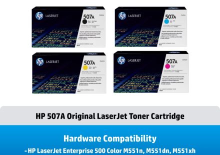 ภาพสินค้า ตลับหมึกHP 507A / 507X | หมึกปริ้นเตอร์เลเซอร์ สี / สีดำ Original LaserJet Toner Cartridge HP แท้