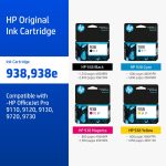 ภาพสินค้า ตลับหมึกHP 938 / 938e Black/Tri-Color ( สีดำ / สี ) Original Ink Advantage Cartridge HP แท้
