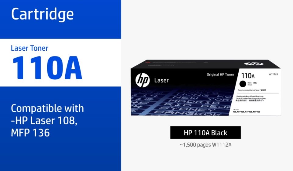 ภาพสินค้า HP 110A Black Original Laser Toner Cartridge | ตลับหมึกเลเซอร์สีดำ HP แท้