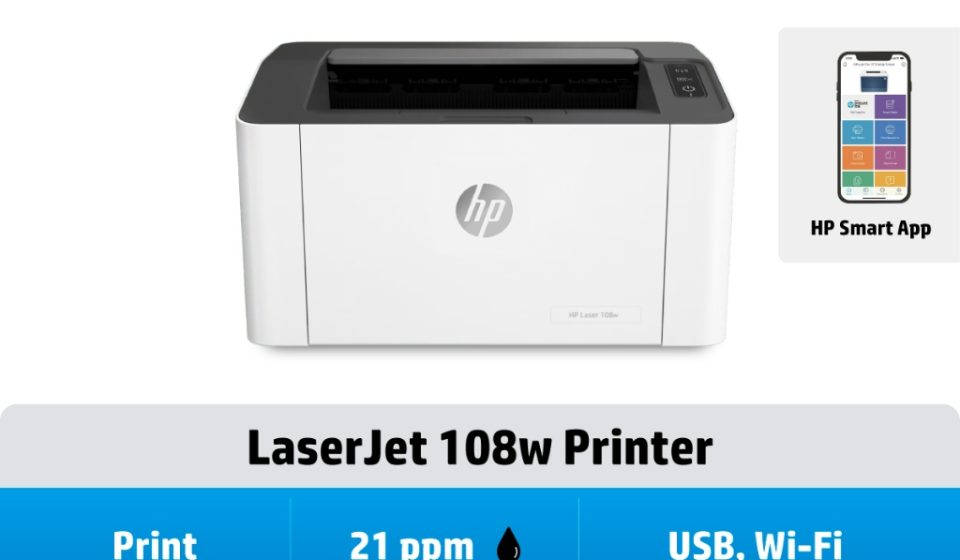 ภาพสินค้า HP Laser Printer 108w / 108a / M211dw / M211d | เครื่องพิมพ์เลเซอร์ขาวดำ | Wireless USB | A4 | Print only | 3 Yrs HP แท้