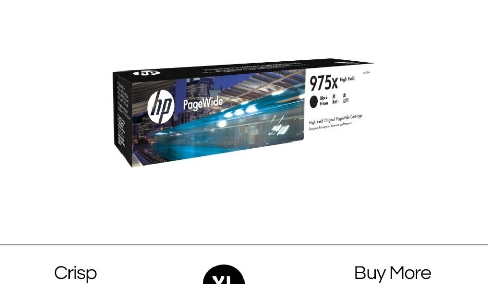 ภาพสินค้า HP 975X ตลับหมึก Black Original PageWide Cartridge HP แท้