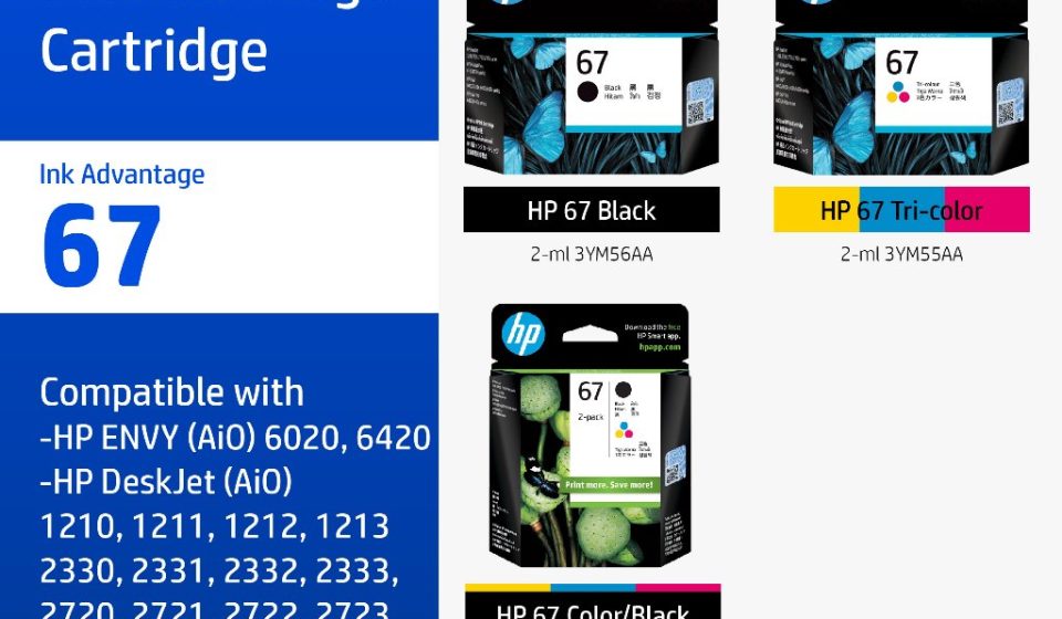 ภาพสินค้า ตลับหมึกHP 67 | หมึกปริ้นเตอร์เลเซอร์ สี / สีดำ Original Ink Advantage Cartridge HP แท้