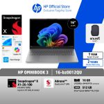 ภาพสินค้า HP OmniBook 3 | Snapdragon X1-26-100 | Qualcomm® Adreno | 16/512 | 16" 2K IPS | Win11+MS24 16-bz0012QU HP แท้
