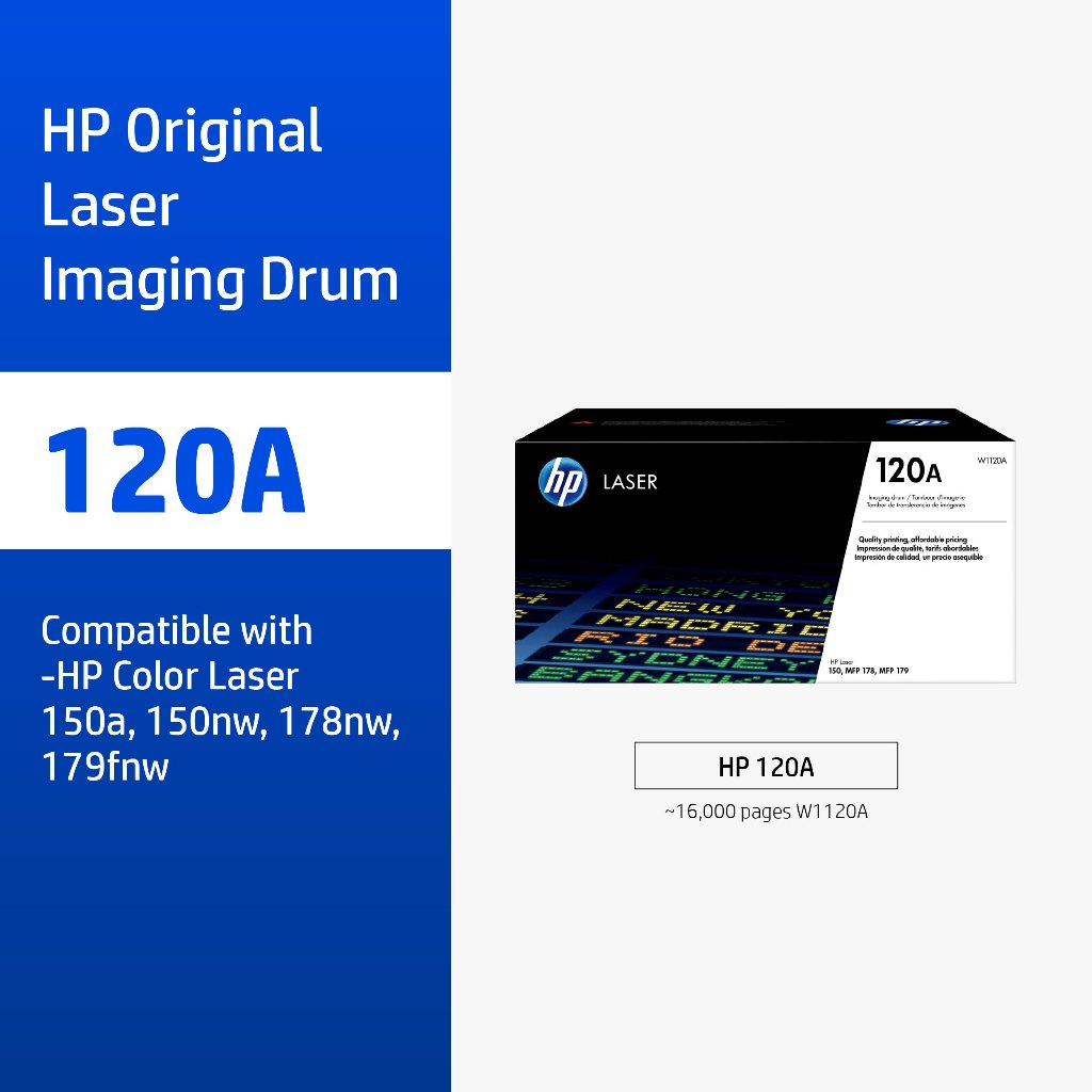 ตลับหมึกHP 120A | หมึกปริ้นเตอร์เลเซอร์ สี / สีดำ Original LaserJet Imaging Drum HP Flagship Store