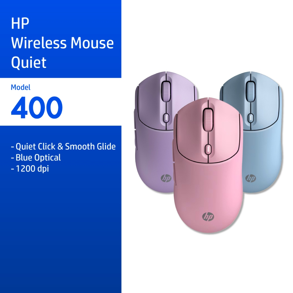 HP 400 Quiet Wireless Mouse | เมาส์ไร้สาย 6000DPI เงียบ HP Flagship Store