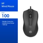 ภาพสินค้า HP 100 Wired Mouse | เมาส์มีสาย 1600DPI มือซ้าย/ขวา HP แท้