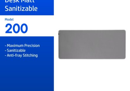 ภาพสินค้า HP 200 Sanitizable Desk Mat แผ่นรองเมาส์ แผ่นรองโต๊ะทำงาน ขนาด 70x30 ซม. กันน้ำ เช็ดทำความสะอาดได้ HP แท้