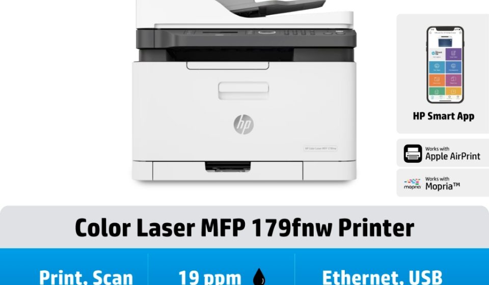 ภาพสินค้า HP Printer Color Laser MFP 179fnw | Color Printer | A4| Print Scan Copy Fax Wireless 3-in-1| 3 Yrs HP แท้