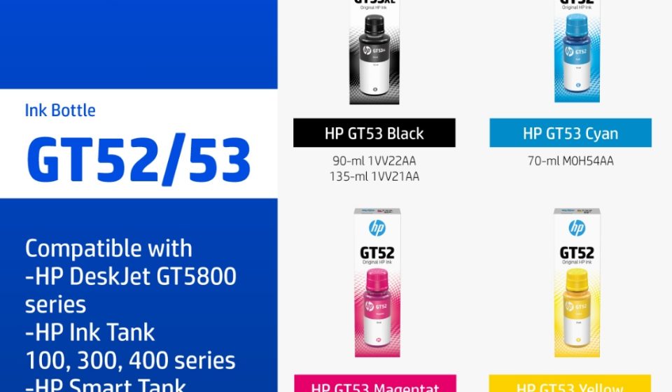 ภาพสินค้า หมึกเติม HP GT52 GT53 Black/ Color Original Ink Bottle HP แท้