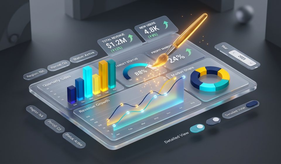 ภาพปกบทความการสร้างและปรับแต่งรายงานใน Power BI Desktop แดชบอร์ดสวย เข้าใจง่าย